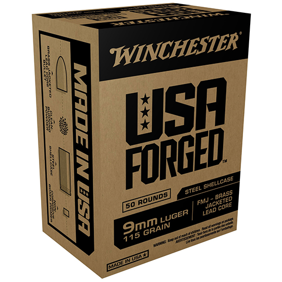 WIN USA FORGED 9MM 115GR FMJ 50/10 - Ammunition